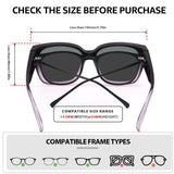 Myiaur Fit Over Glasses Sunglasses for Women Polarized UV400 Protection