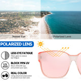 Myiaur Oversized Fit Over Sunglasses for Women, Trendy Wear Over Glasses, Polarized UV400 Protection Sunglasses for Driving