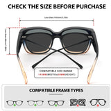 Myiaur Fit Over Glasses Sunglasses for Women Polarized UV400 Protection