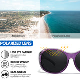 Myiaur Polarized Fit Over Glasses Sunglasses for Women Men, UV400 Protection Over Glasses Sunglasses Ideal for Daily & Driving