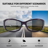 Myiaur Photochromic Polarized Sunglasses for Women, Trendy Wrap Around UV400 Shade for Driving & Outdoors