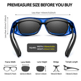 Myiaur Fit Over Glasses Sunglasses for Men Women， Polarized UV400 Protection, Anti-Glare for Driving & Outdoor Activities