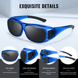 Myiaur Fit Over Glasses Sunglasses for Men Women， Polarized UV400 Protection, Anti-Glare for Driving & Outdoor Activities