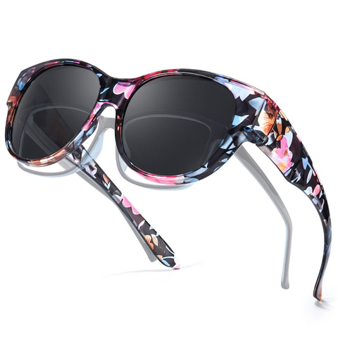 Myiaur Polarized Fit Over Glasses Sunglasses for Women, Trendy Wear Over Glasses UV400 Protection for Driving Outdoor
