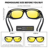 Myiaur Polarized Fit Over Night Vision Glasses for Men Women, UV400