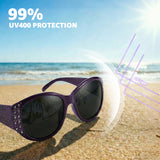 Myiaur Photochromic Polarized Sunglasses for Women, Trendy Wrap Around UV400 Shade for Driving & Outdoors