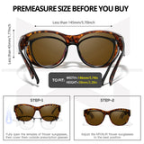 Myiaur Fit Over Glasses Sunglasses for Women, Polarized Sunglasses Over Glasses Trendy Wear with UV400 Protection(2 Packs)