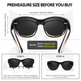 Myiaur Fit Over Glasses Sunglasses for Women, Polarized Sunglasses Over Glasses Trendy Wear with UV400 Protection(2 Packs)