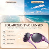 Myiaur Polarized Over Glasses Sunglasses for Women, UV400 Glare Defense