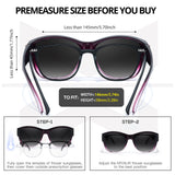 Myiaur Fit Over Glasses Sunglasses for Women, Polarized Sunglasses Over Glasses Trendy Wear with UV400 Protection(2 Packs)