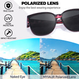 Myiaur Polarized Fit Over Glasses Sunglasses for Women - Trendy Sun Glasses to Go Over Eyeglasses UV400 Protection