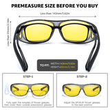 Myiaur Polarized Fit Over Night Vision Glasses for Men Women, UV400