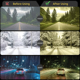 Myiaur Night Vision Driving Glasses for Women, Polarized Anti Glare Yellow Lens Glasses for Nighttime, UV400 Protection