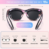 Myiaur Polarized Fit Over Glasses Sunglasses for Women, Trendy Wear Over Glasses UV400 Protection for Driving Outdoor
