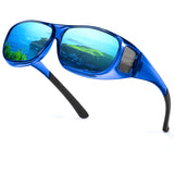 Myiaur Fit Over Glasses Sunglasses for Men Women， Polarized UV400 Protection, Anti-Glare for Driving & Outdoor Activities