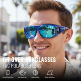 Myiaur Fit Over Glasses Sunglasses for Men Women， Polarized UV400 Protection, Anti-Glare for Driving & Outdoor Activities