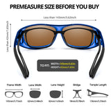Myiaur Fit Over Glasses Sunglasses for Men Women， Polarized UV400 Protection, Anti-Glare for Driving & Outdoor Activities