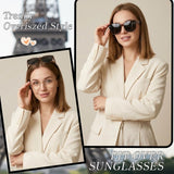 Myiaur Polarized Fit Over Sunglasses for Women UV400 Whitetortoise