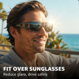 Myiaur Over Glasses Sunglasses for Men Women, Polarized Fit Over Sunglasses UV400 Protection, Anti Glare for Driving Outdoors