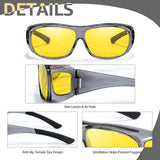 Myiaur Polarized Fit Over Night Vision Glasses for Men Women, UV400
