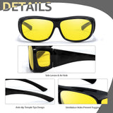 Myiaur Polarized Fit Over Night Vision Glasses for Men Women, UV400