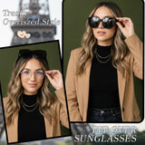 Myiaur Polarized Fit Over Sunglasses for Women UV400 Whitetortoise