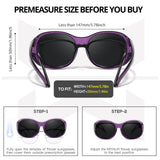 Myiaur Polarized Fit Over Glasses Sunglasses for Women Men, UV400 Protection Over Glasses Sunglasses Ideal for Daily & Driving