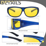 Myiaur Polarized Fit Over Night Vision Glasses for Men Women, UV400