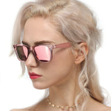 Myiaur Women’s Polarized Sunglasses UV400 Protection Mirrored Lens | Classic Frame Shades Medium Fit Lightweight for Driving Beach Daily Outdoor Activities