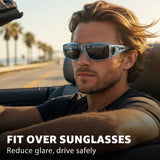 Myiaur Over Glasses Sunglasses for Men Women, Polarized Fit Over Sunglasses UV400 Protection, Anti Glare for Driving Outdoors
