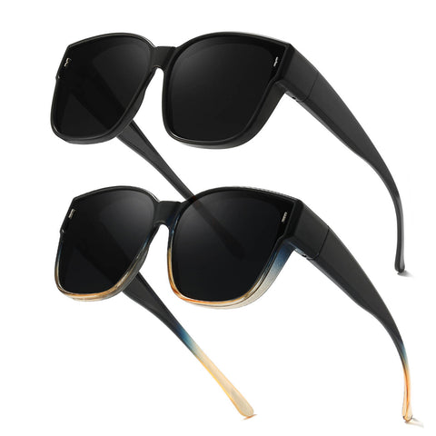 Myiaur Oversized Fit Over Sunglasses for Women, Trendy Wear Over Glasses, Polarized UV400 Protection Sunglasses for Driving