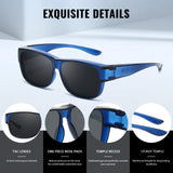 Myiaur Over Glasses Sunglasses for Men Women, Polarized Fit Over Sunglasses UV400 Protection for Driving, Outdoor