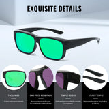 Myiaur Over Glasses Sunglasses for Men Women, Polarized Fit Over Sunglasses UV400 Protection for Driving, Outdoor