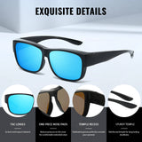 Myiaur Over Glasses Sunglasses for Men Women, Polarized Fit Over Sunglasses UV400 Protection for Driving, Outdoor