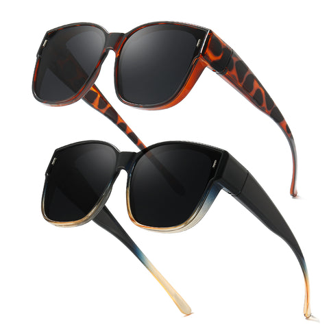 Myiaur Oversized Fit Over Sunglasses for Women, Trendy Wear Over Glasses, Polarized UV400 Protection Sunglasses for Driving