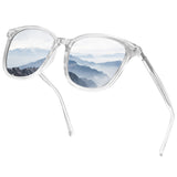 Myiaur Women's Polarized Sunglasses with Mirrored Lens & UV400 Protection - Trendy & Stylish Large Sun Glasses