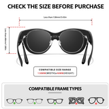 Myiaur Polarized Fit Over Glasses Sunglasses for Women, Oversize Wearover Sunglasses UV400 Protection for Driving（2 Packs）