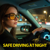 Myiaur Night Vision Driving Glasses for Women, Polarized Yellow Lens Nighttime Glasses for Glare Reduction