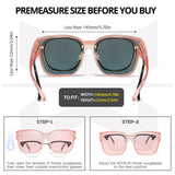 Myiaur Oversized Fit Over Sunglasses for Women, Trendy Wear Over Glasses, Polarized UV400 Protection Sunglasses for Driving