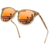 Myiaur Women's Polarized Sunglasses with Mirrored Lens & UV400 Protection - Trendy & Stylish Large Sun Glasses